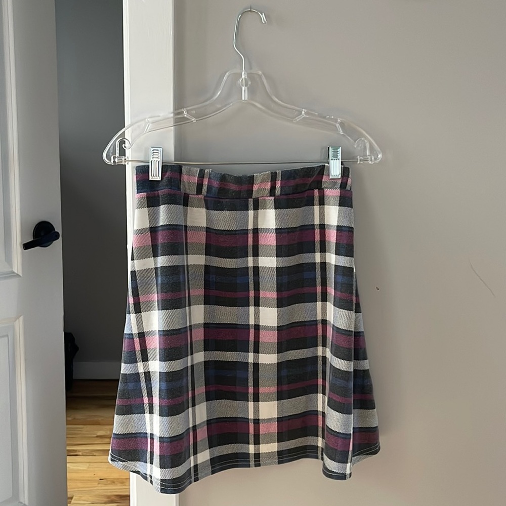 Plus Tartan Mini Boohoo Skirt